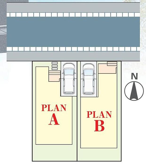 【全体区画図】京成松戸線「常盤平」駅までバスで9分「東」停歩5分♪