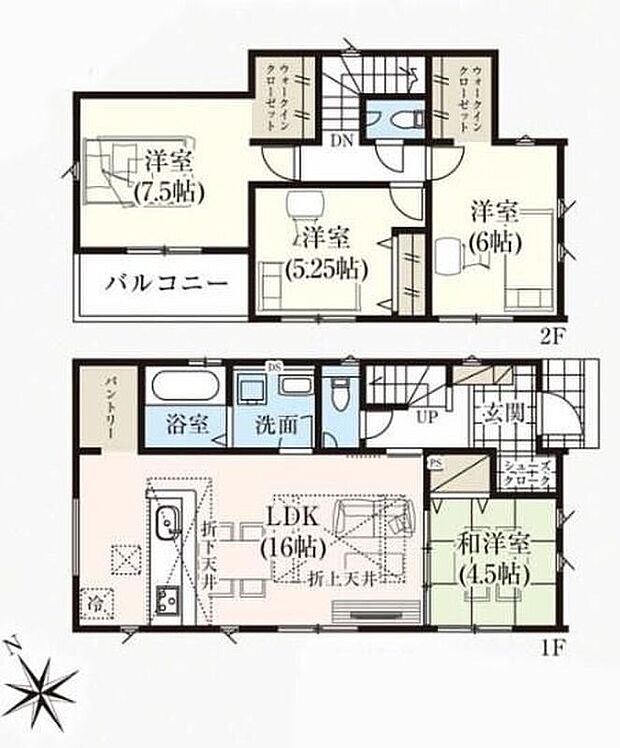 【4LDK】まとめ買いしても置き場所の心配いらずのパントリーを採用♪家族が多いとすぐなくなってしまう水や食材をまとめ買いしても置き場所に困らないのはうれしいですね♪