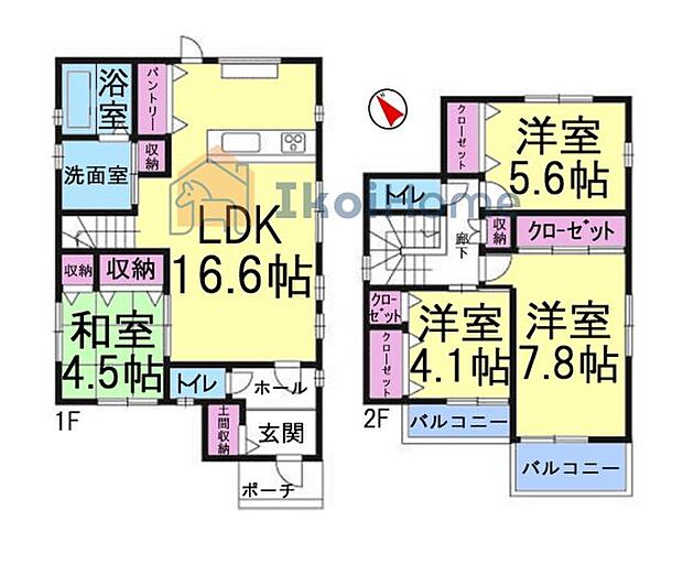 【ホームページに現地動画掲載中】●年中無休:当日予約可●1階リビング16.6帖で南東向きで陽当り良好
