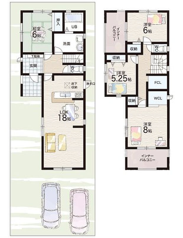 【4LDK】○甲南第一小学校・・・徒歩9分 ○甲南中学校・・・徒歩27分