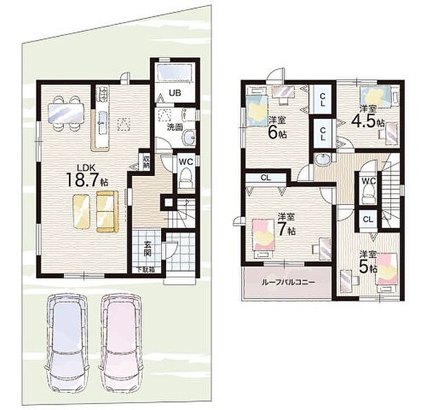 【4LDK】○老上西小学校・・・徒歩6分 ○老上中学校・・・徒歩14分