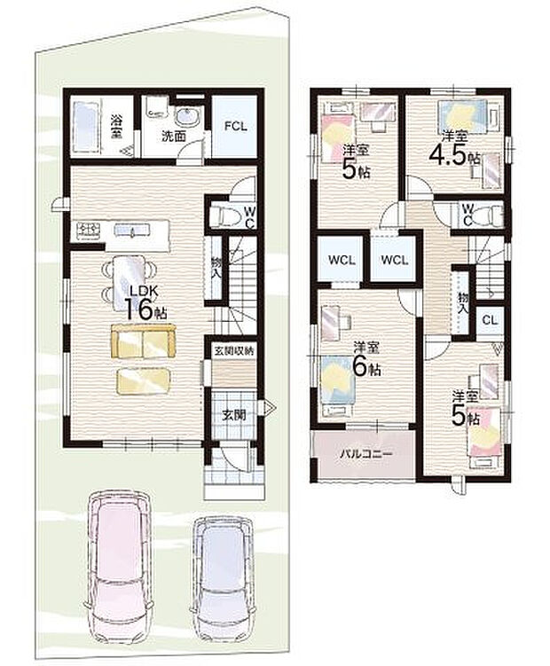 【4LDK】○小津小学校・・・徒歩28分 ○守山南中学校・・・徒歩7分