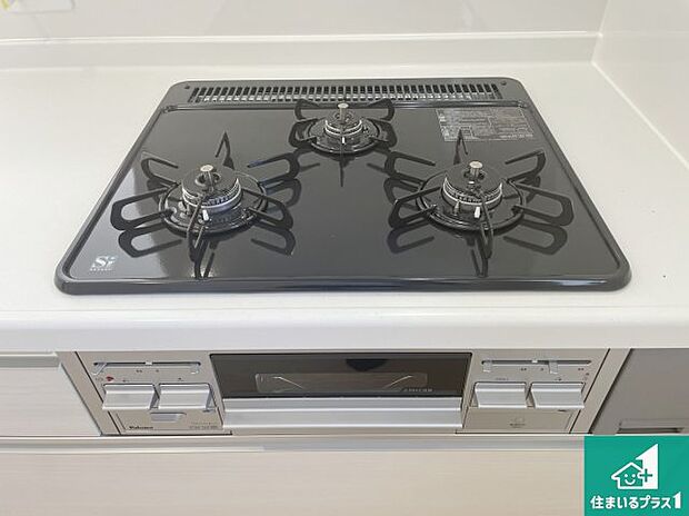 【コンロ】ダブル高火力Siセンサー付きコンロ!3口あるので、まとめて料理をする時も大活躍!