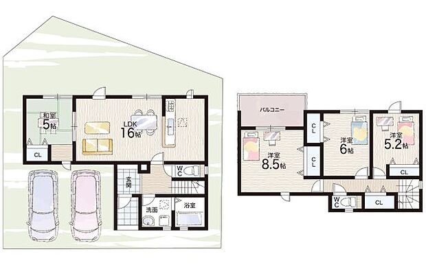 【4LDK】○笠縫小学校・・・徒歩15分 ○松原中学校・・・徒歩5分