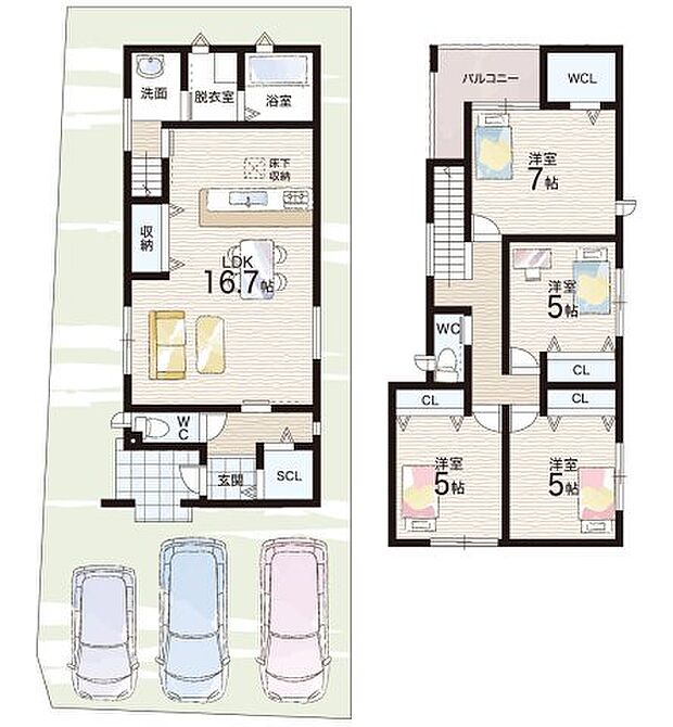 【4LDK】○大谷台小学校・・・徒歩4分 ○山手中学校・・・徒歩19分