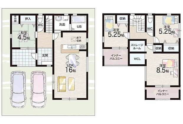 【4LDK】○玉緒小学校・・・徒歩２６分 ○玉園中学校・・・徒歩６分