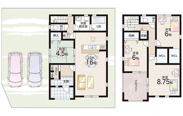 【3LDK】○甲南第一小学校・・・徒歩９分 ○甲南中学校・・・徒歩１０分