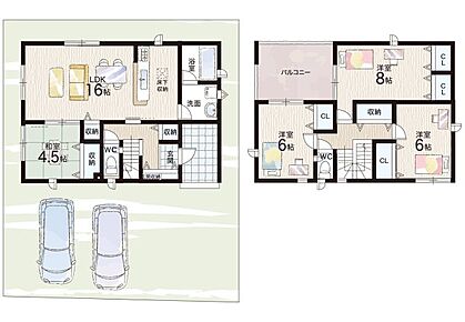○武佐小学校・・・徒歩13分 ○八幡東中学校・・・徒歩34分 