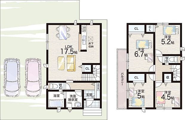 【3LDK+S(納戸)】○富洲原小学校・・・徒歩８分 ○富洲原中学校・・・徒歩１６分