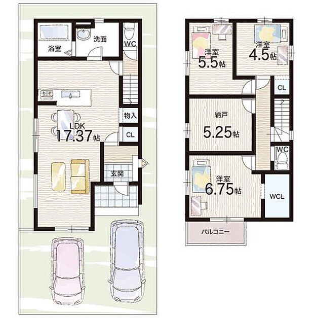 【3LDK+S(納戸)】○老上西小学校・・・徒歩10分 ○老上中学校・・・徒歩18分