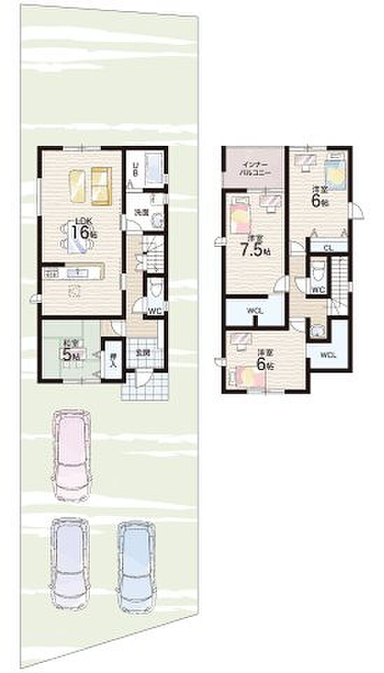 【4LDK】○治田小学校・・・徒歩9分 ○北勢中学校・・・徒歩34分