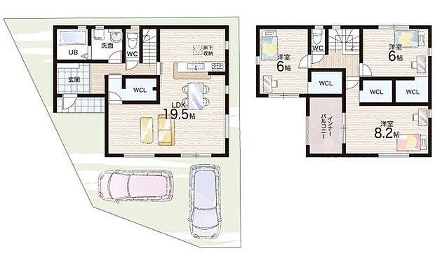 【3LDK】○長浜小学校・・・徒歩17分 ○西中学校・・・徒歩21分