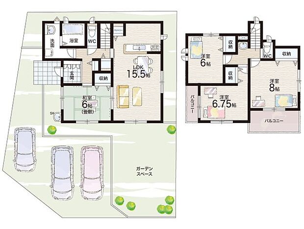 【4LDK】○芸濃小学校・・・徒歩18分 ○芸濃中学校・・・徒歩20分