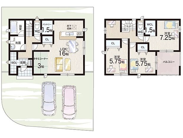 【3LDK】○笹尾西小学校・・・徒歩6分 ○東員第二中学校・・・徒歩18分