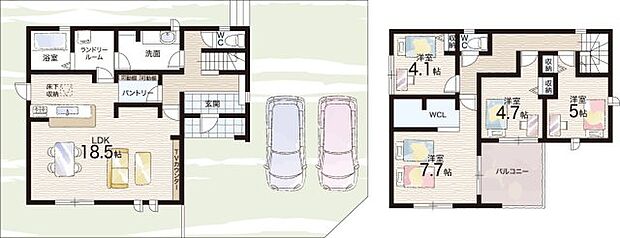 【4LDK】○和邇小学校・・・徒歩3分 ○志賀中学校・・・徒歩43分
