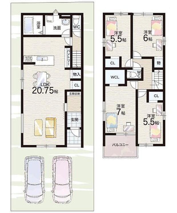 【4LDK】○向島小学校・・・徒歩7分 ○向島東中学校・・・徒歩6分
