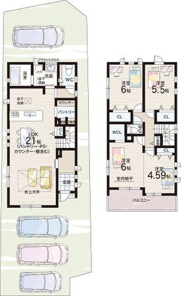 【3LDK】○笠縫小学校・・・徒歩10分 ○松原中学校・・・徒歩8分