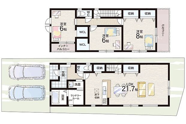 【3LDK】○水口小学校・・・徒歩29分 ○城山中学校・・・徒歩15分