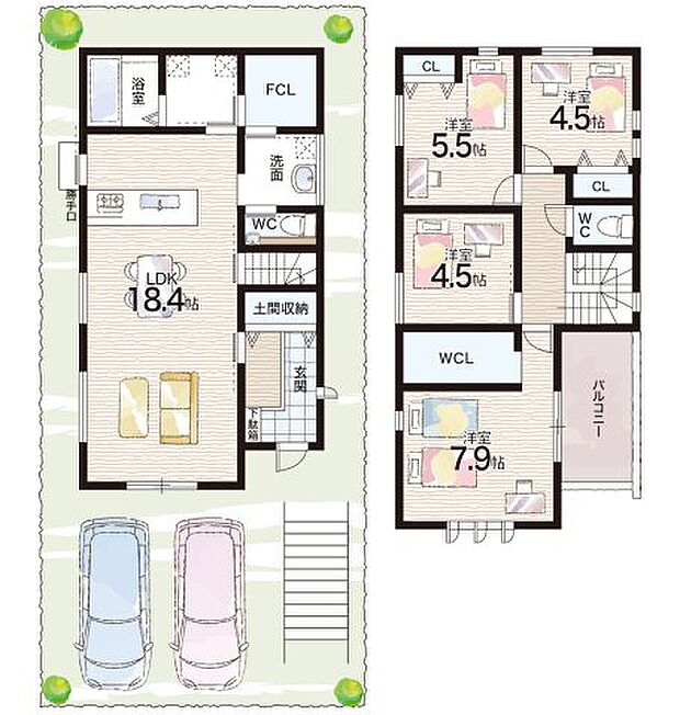 【4LDK】○北山小学校・・・徒歩8分 ○押部谷中学校・・・徒歩20分