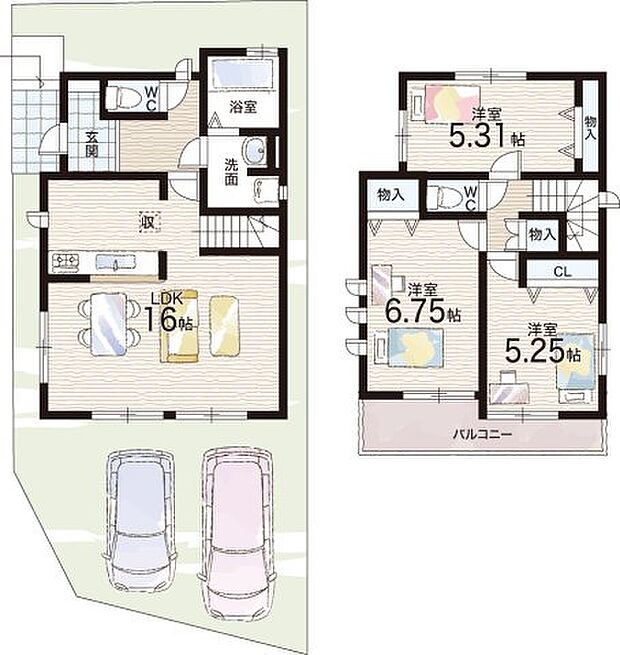 【3LDK】○高丘東小学校・・・徒歩7分 ○高丘中学校・・・徒歩3分