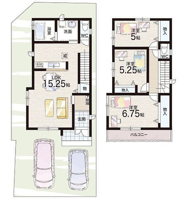 【3LDK】○朝霧小学校・・・徒歩３分 ○朝霧中学校・・・徒歩１０分