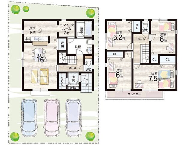 【4LDK】○勝原小学校・・・徒歩4分 ○朝日中学校・・・徒歩22分
