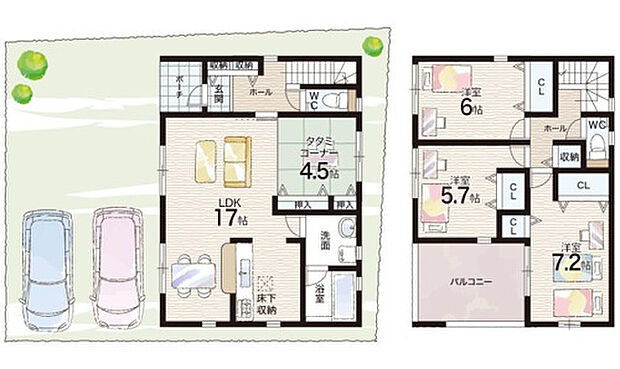【3LDK】○野里小学校・・・徒歩7分 ○城乾中学校・・・徒歩25分
