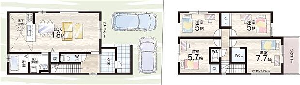 【4LDK】○谷八木小学校・・・徒歩15分 ○大久保中学校・・・徒歩24分