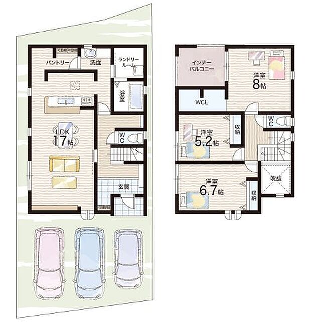 【3LDK】○広峰小学校・・・徒歩26分 ○広嶺中学校・・・徒歩21分