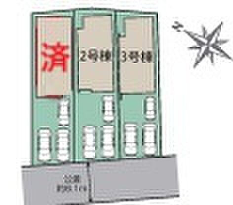 前面道路はゆとりがあり、駐車3台可能スペース有☆
