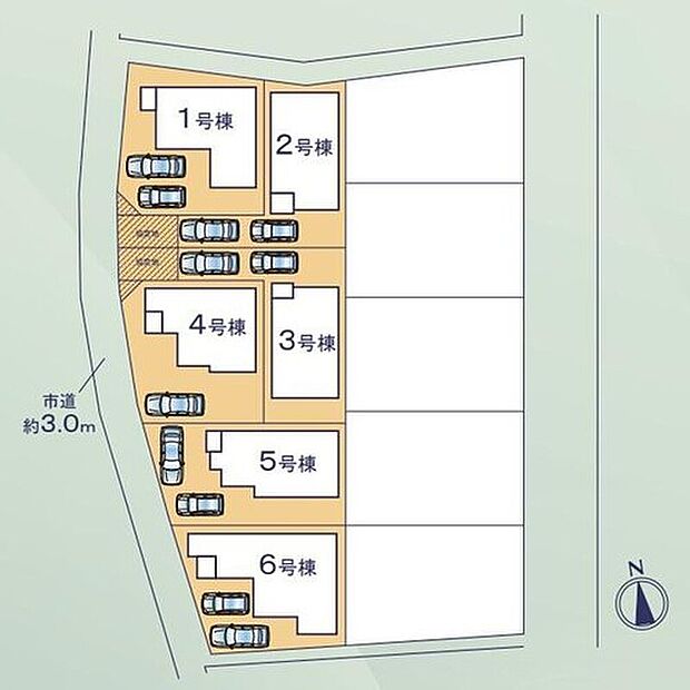 ６棟販売！１～５号棟は２階建て、６号棟は平屋建てプラン♪