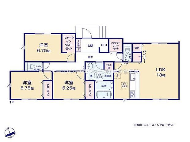 (1号棟)、価格4082万円、3LDK、土地面積193.61m2、建物面積92.33m2