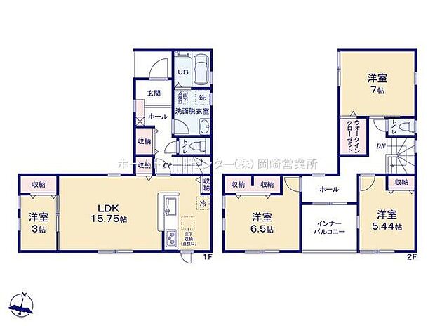 (1号棟)、価格3280万円、4LDK、土地面積135.94m2、建物面積106.84m2