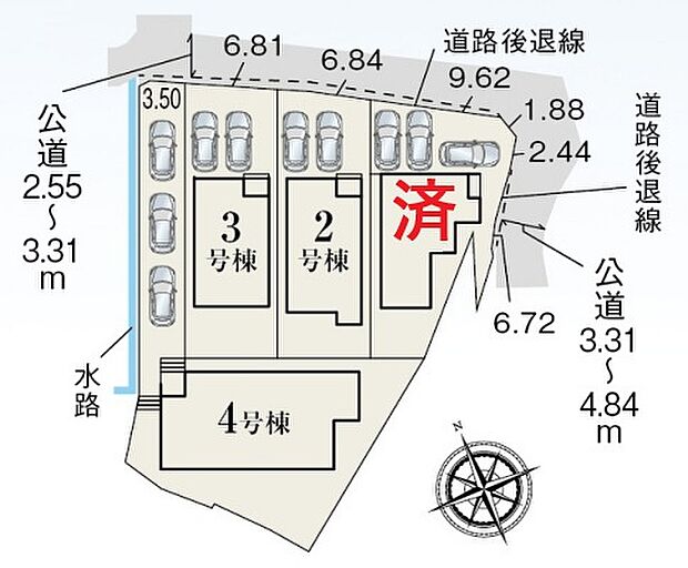 3棟販売♪4号棟は3台駐車可能です☆