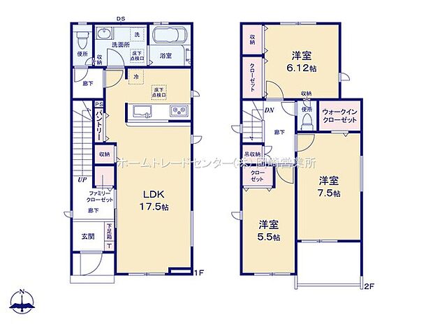 【3LDK】対面式キッチン仕様の１７帖超リビング♪
人気のファミリークローゼットやパントリー採用し収納豊富！
ゆとりの洗面室で朝の支度も楽に！
お洗濯以外にも多様に使えるインナーバルコニー♪