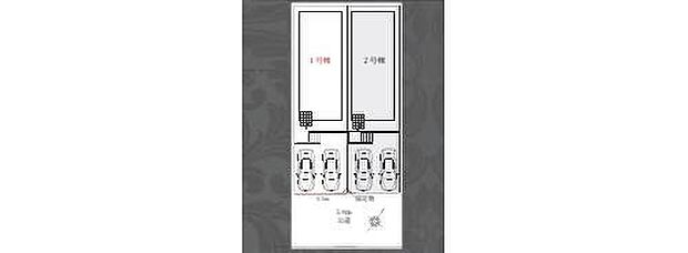 【全体区画図】南向きで日当たり良好♪前面道路はゆとりのある幅5.9m☆