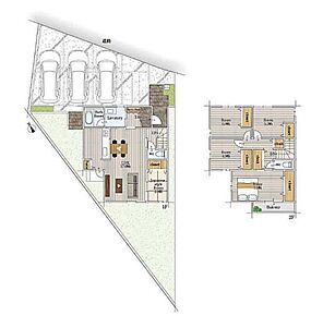 リビングに３帖の和室が隣接！お子様の遊び場やお昼寝にもおすすめ♪キッチンから目が届きます☆２階には居室が４部屋！個々のプライバシーを大切にできます☆庭・バルコニー付き♪ 