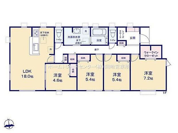 【4LDK】子育て中にも老後の生活にも生活しやすい平屋建て☆対面式キッチンからはリビングで過ごす家族の様子がわかり安心です◎家事動線がスムーズな水回り集約設計です♪