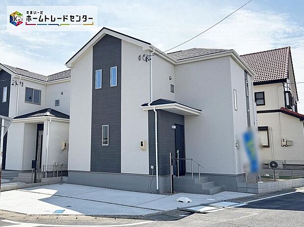 【現地外観写真】【A号棟】平日・お仕事帰りなど、いつでもご案内させていただきます！デザイン・目に見える設備面も大切ですが、耐震構造で地震に強い家の為、次代へ繋ぐ強固な住宅です。