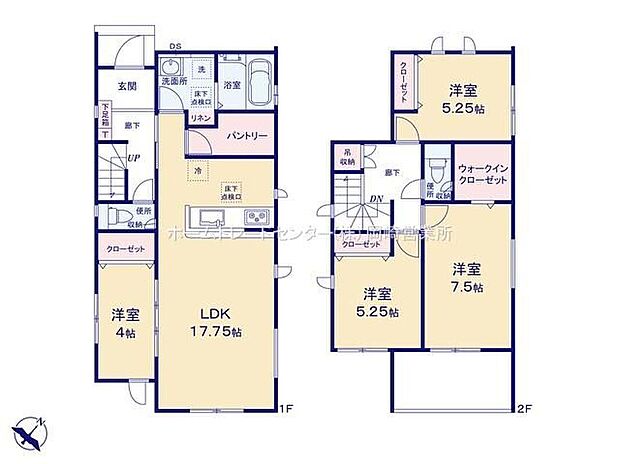【4LDK】◇リビングには洋室が隣接☆リビングと一体利用が可能で多用途に使用できます♪◇家事動線がスムーズな水回り集約設計です◎◇パントリーつきで食料品の備蓄もまとめて保管できます♪◇奥行きワイドなバルコニー有り