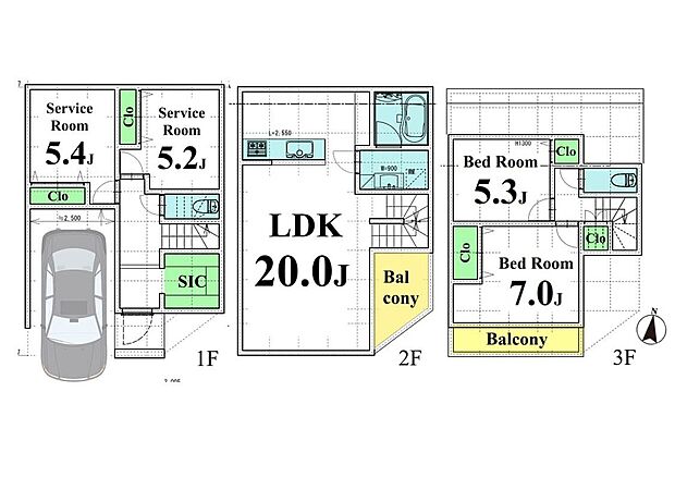 【建物参考プラン間取図】建物プラン例:建物価格2360万円、建物面積117.79m2