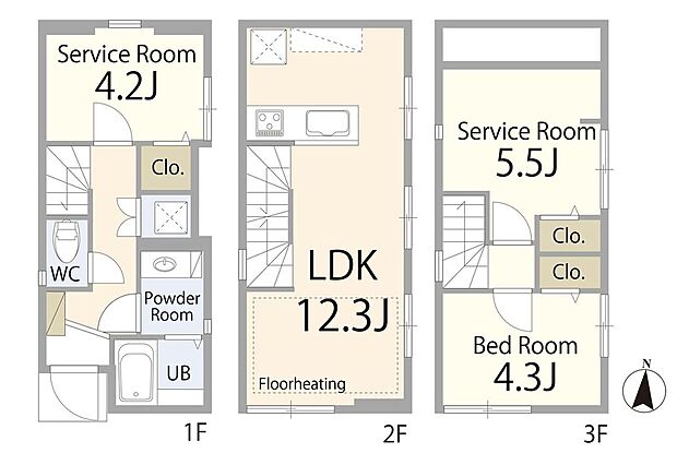 【間取図】家族の時間とプライベートを両立できる間取り。リビングに自然と集まりながらも、それぞれの居場所を大切にできる間取りです。