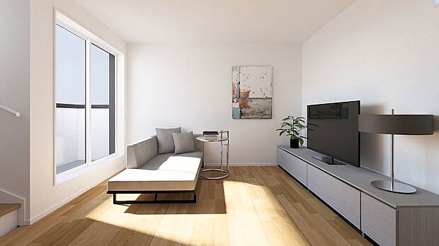 【完成予想図(内観)】【A号棟内観イメージパース】※掲載の家具・家電はイメージであり、販売価格には含まれません。