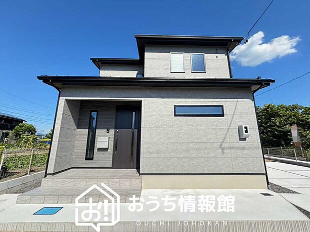 【現地写真(外観)【A号地】】全居室複層ガラスで夏は涼しく、冬は暖かいおうちです。
