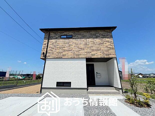 【現地写真(外観)【A号地】】全居室複層ガラスで夏は涼しく、冬は暖かいおうちです。
