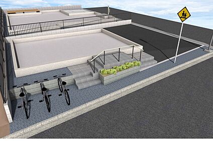 駐輪スペースも完備