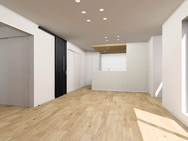 【【建物イメージパース：LDK】】「武蔵野台南公園」至近！小中学校や保育園が徒歩圏内に点在する子育て世帯にも安心の住環境