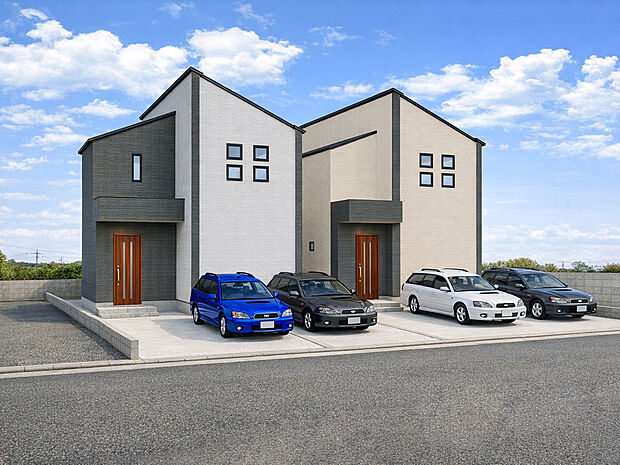 【【建物イメージパース】】断熱・省エネ性能に優れたZEH水準仕様×耐震等級3の高仕様の住まいを建てることができます!建売販売では叶わないプラン・カラーセレクトのご相談が可能となっています。