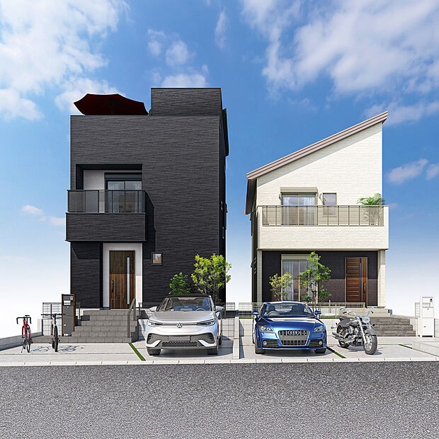 【【街区完成予想図】】神奈川中央バス「山王坂上」停まで徒歩6分。小田急小田原線「本厚木」駅までバス1本でアクセス可能です。買物施設・教育施設ともに整っています。