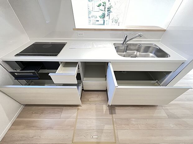 【カウンターキッチン】引き出し収納が使いやすいキッチン